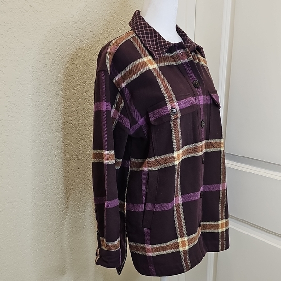 Madewell Tilda Plaid Heavyweight Flannel Shirt Jacket, Shacket S - Picture 4 of 8